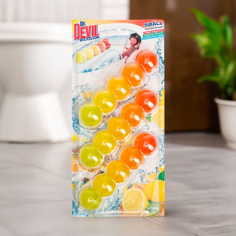 Tualetes bloks Dr.Devil BiCOLOR, 3 gab. x 35 g