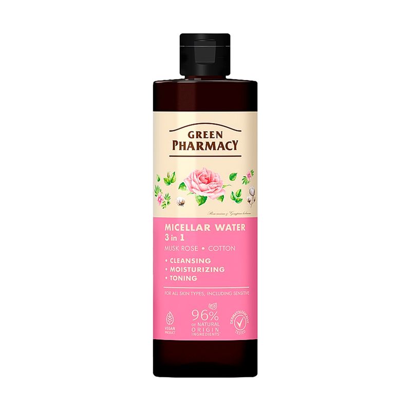 Micelārais ūdens Green Pharmacy 3in1, 500 ml, dažādi veidi