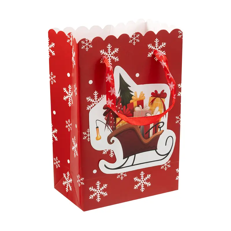 Ziemassvētku dāvanu maisiņš, 18x12x7 cm