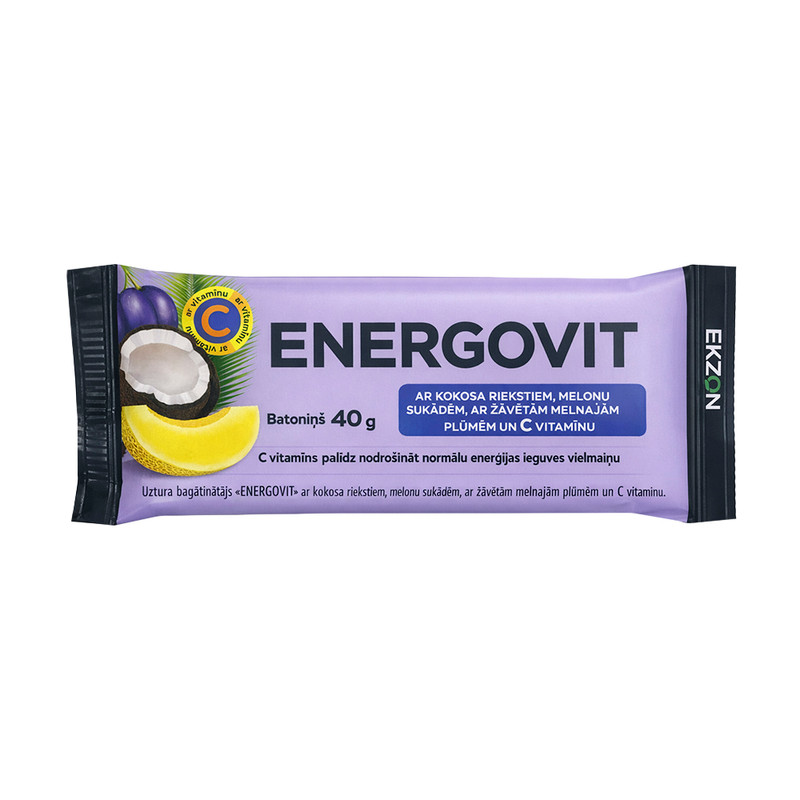 Batoniņš ENERGOVIT, 40 g, dažādas garšas