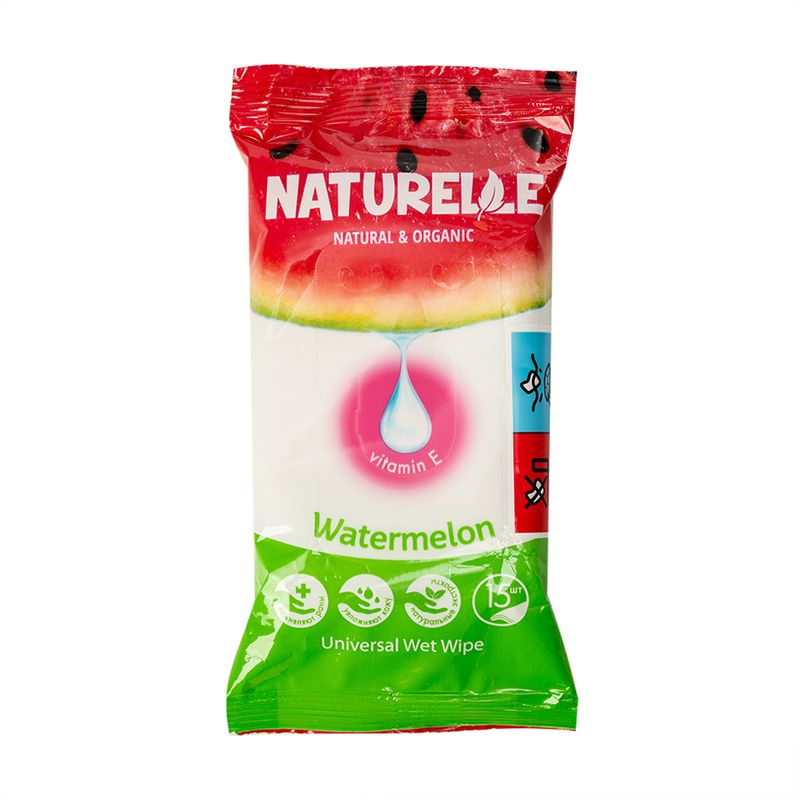 Mitrās salvetes, NATURELLE, 15 gb