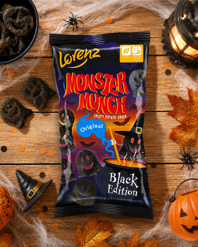 Kartupeļu uzkoda Monster Munch Black, 75 g