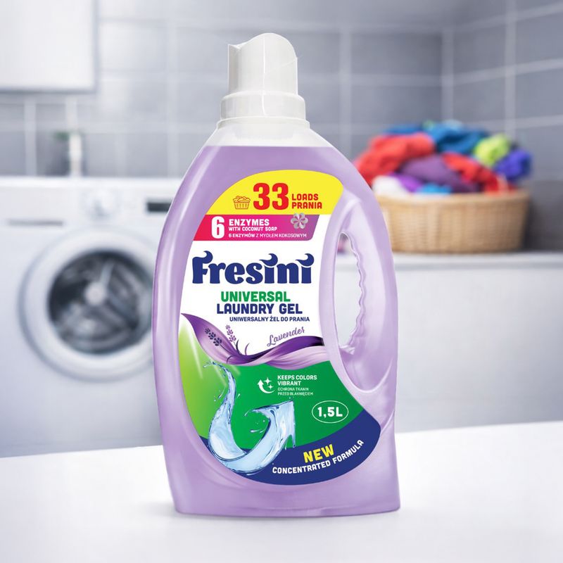 Želeja veļas mazgāšanai Fresini, 1.5 l, dažādi veidi