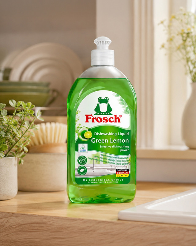 Trauku mazgāšanas līdzeklis Frosch Green Lemon, 500 ml