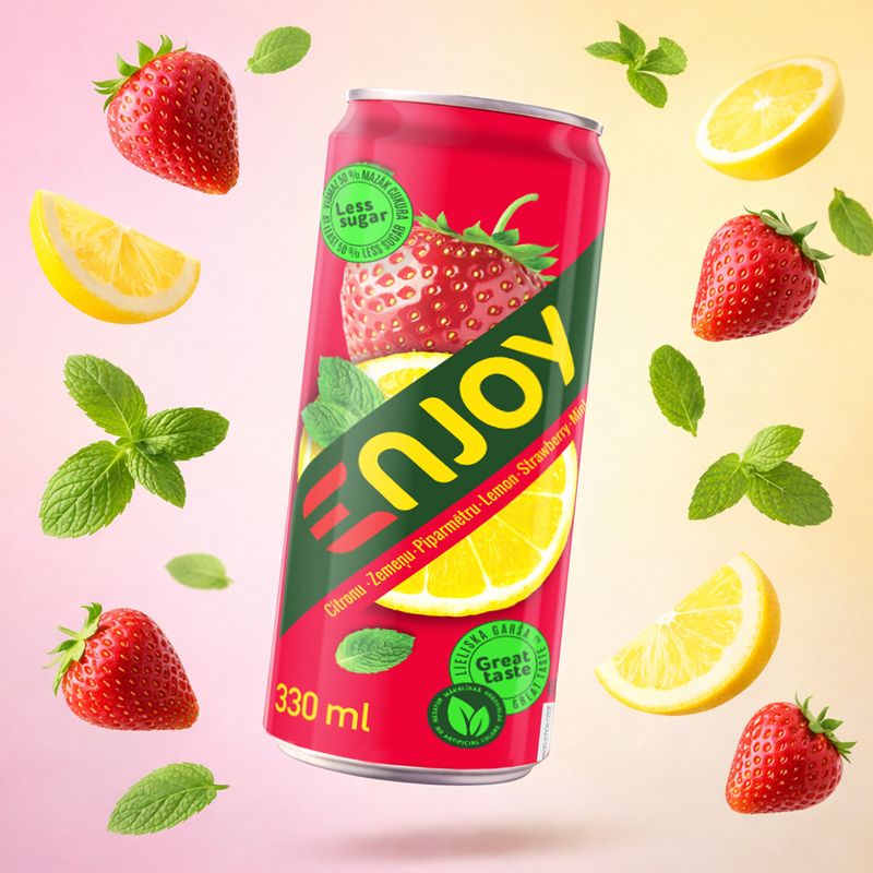 Gāzētais dzēriens Enjoy, 0,33 l, dažādi veidi