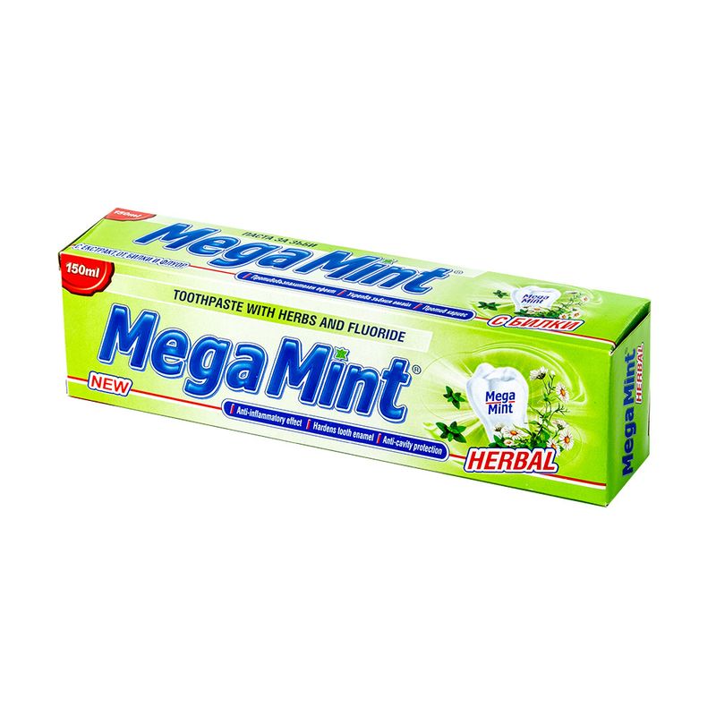 Zobu pasta Mega Mint, 150 ml, dažādi veidi