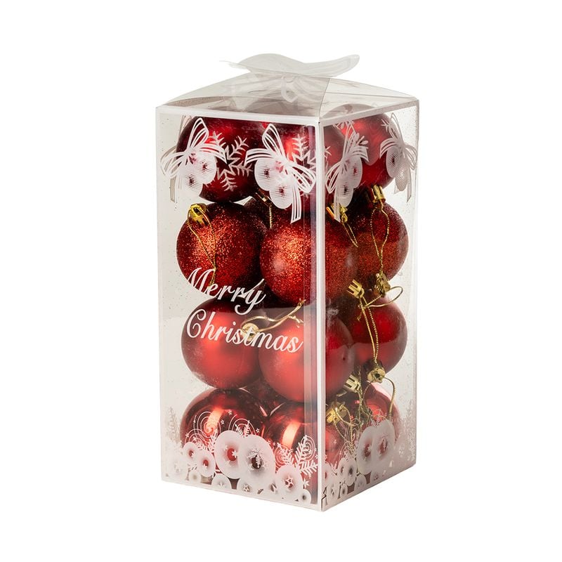 Ziemassvētku bumbas, 16 gab., Ø6cm