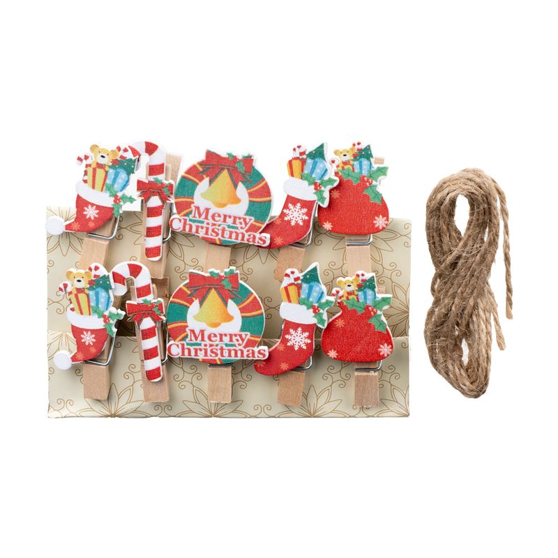 Ziemassvētku koka klipši, 10 gab.