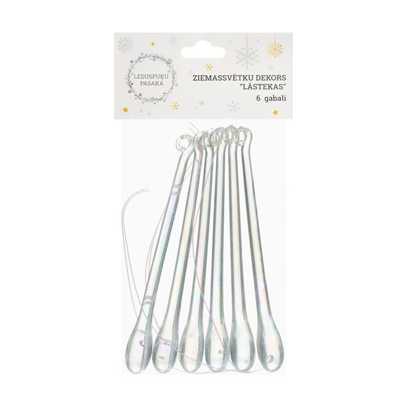 Ziemassvētku eglīšu rotājumi Lāstekas, 6 gab.