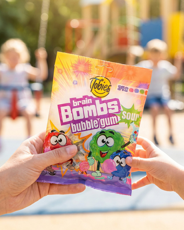 Košļājamās gumijas Brain Bombs Sour, 120 g