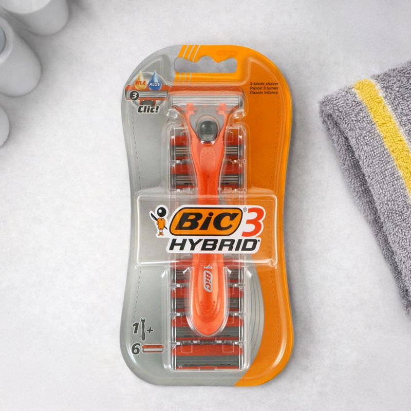 Skuveklis BIC Hybrid, 6 maiņas asmeņi