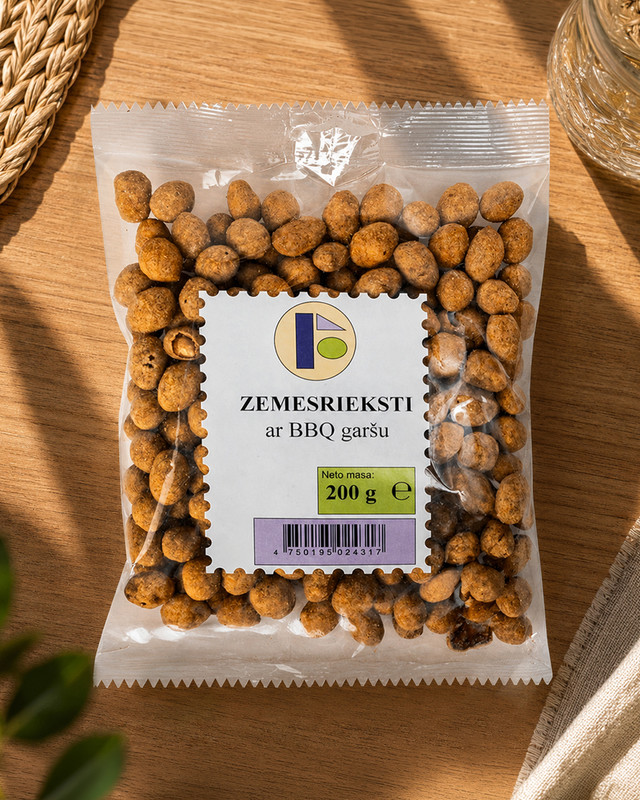 Zemesrieksti apvalkā BBQ/VASABI, 200 g sort