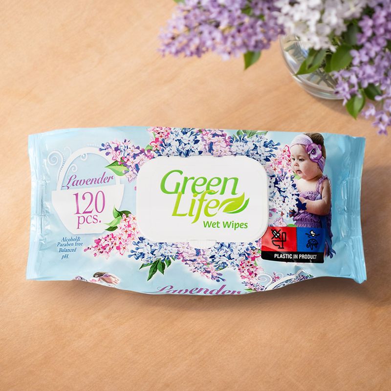 Bērnu mitrās salvetes Green Life, 120 gab.