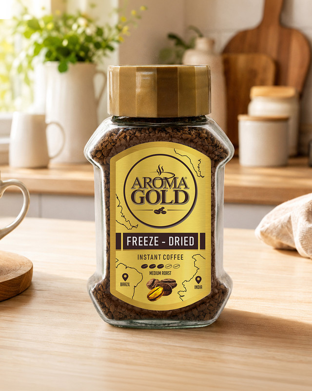 Šķīstošā kafija Aroma Gold, 100 g