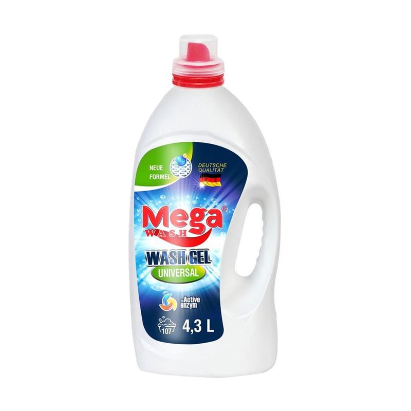 Veļas mazgāšanas gels Mega Wash, 4,3 l, dažādi veidi