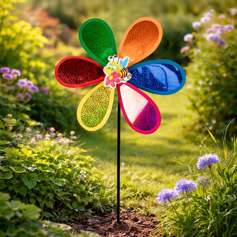 Dārza dekors - vējdzirnavas Puķe