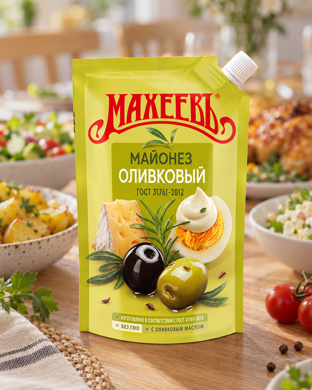 Majonēze Maheev, dažādi veidi, 50.5%, 800 ml