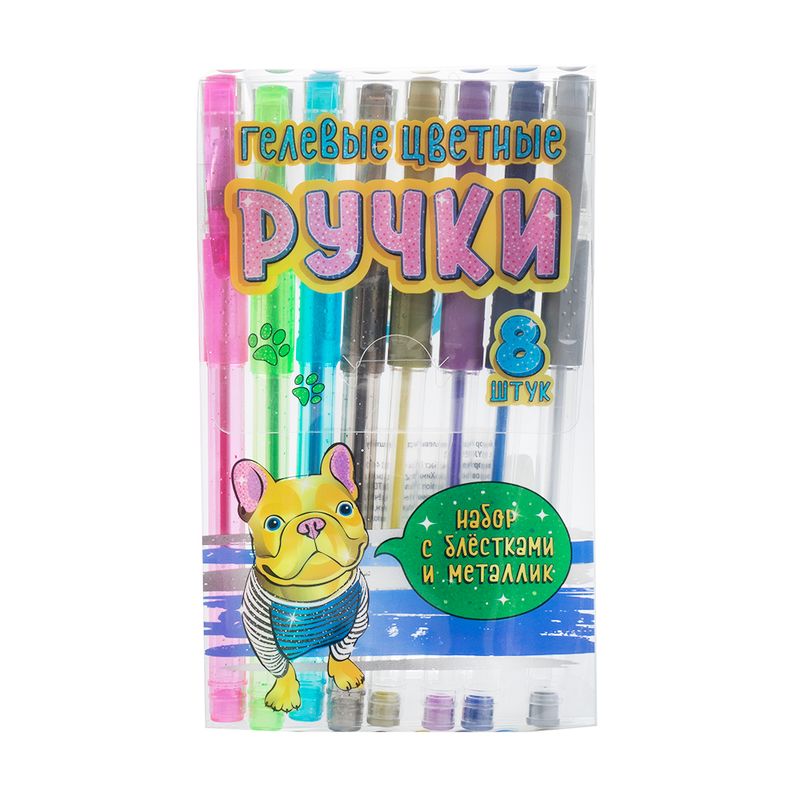 Gēla pildspalvu komplekts, Kid's Fantasy, 8 gab., dažādi veidi