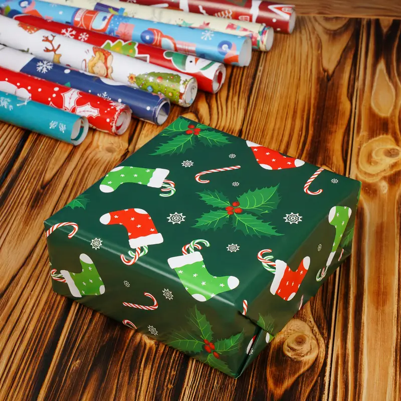 Ziemassvētku dāvanu papīrs, 100x70 cm