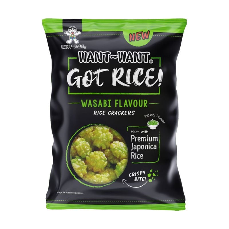Rīsu krekeri Want want got rice!, dažādas garšas, 85 g