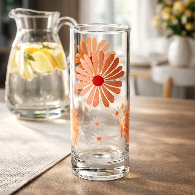 Stikla glāze ar zīmējumu, 300 ml