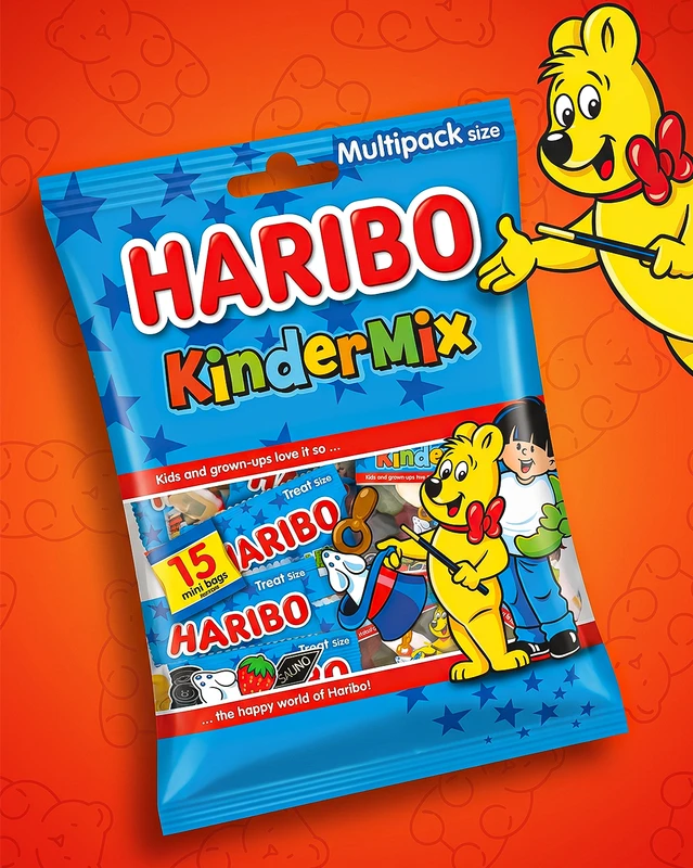 Želejas konfektes Haribo, dažādi veidi, 375 g