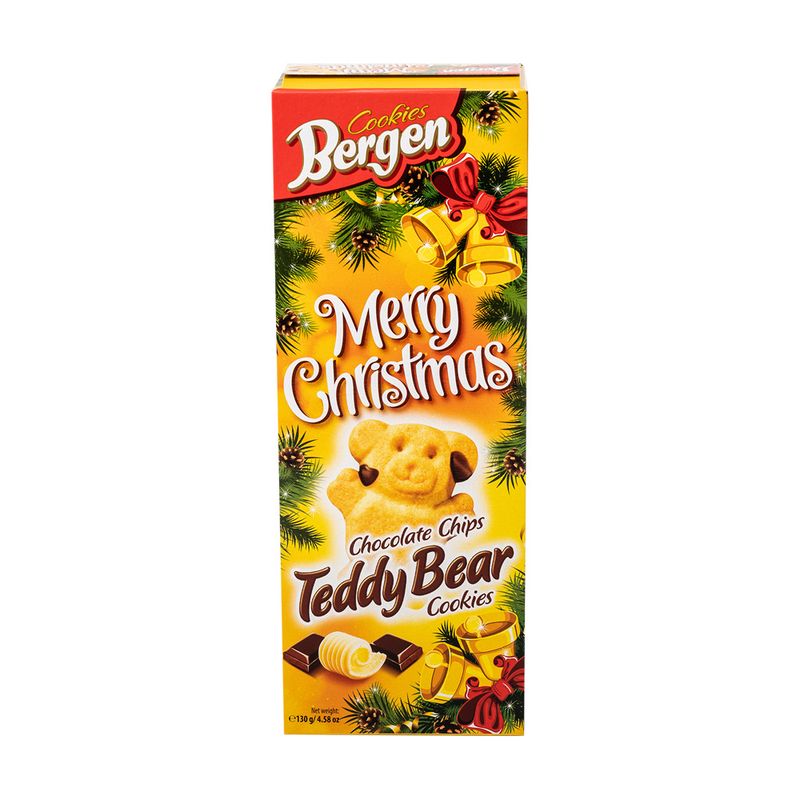 Cepumi Teddy Bear ar šokolādi Merry Christmas, 130 g