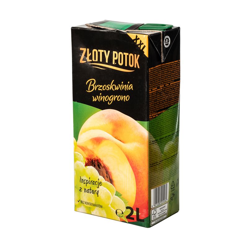 Sulas dzēriens, ZŁOTY POTOK, persiku/vīnogu, 2 l