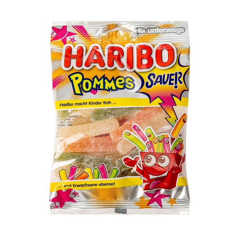 Augļu želejkonfektes Saure Pommes, Haribo, 100 g