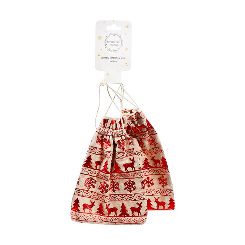 Auduma dāvanu maisiņi, 2 gab.