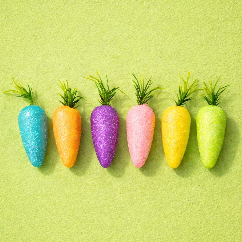 Dekoratīvas burkānu figūras, 6 gab.