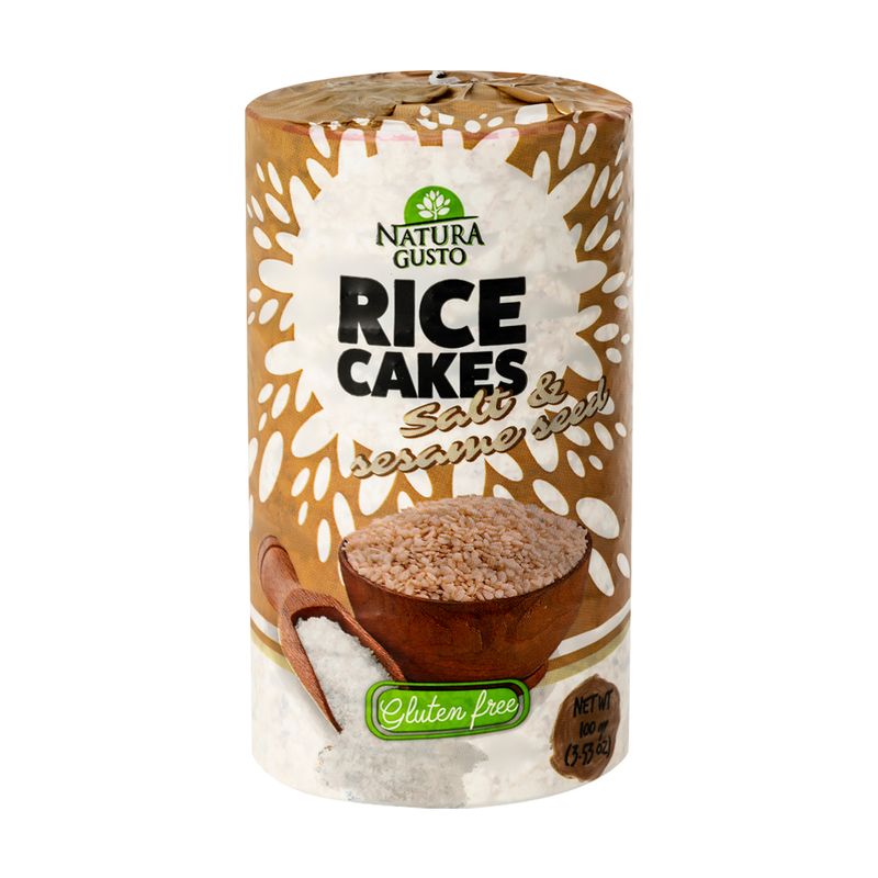 Brūno rīsu galetes Natura Gusto ar sāli un sezama sēklam, 100 g