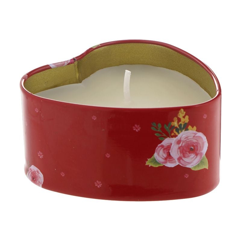 Svece trauciņā Sirds, 7x7x3.5 cm