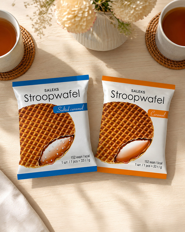 Vafeles Stroopwafel, 33 g, dažādi veidi