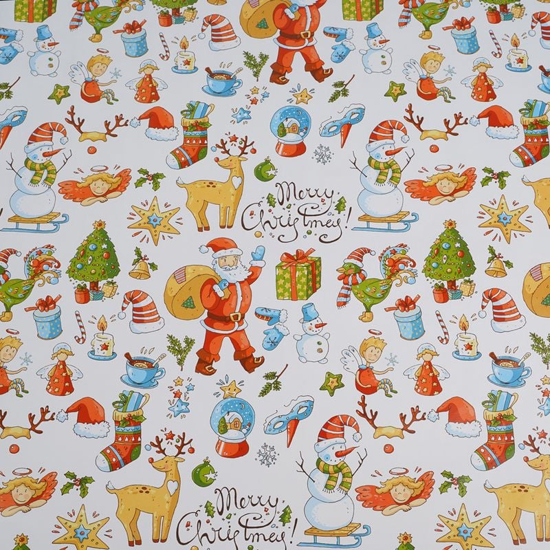 Ziemassvētku dāvanu papīrs, 100x70 cm