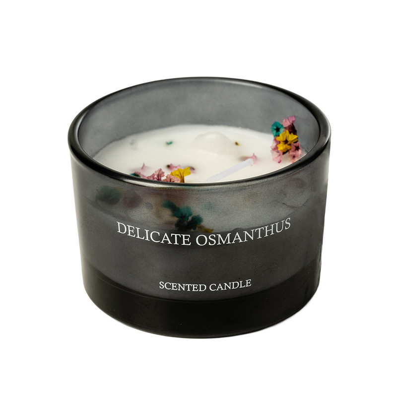Aromatizētas sveces ar sausiem ziediem