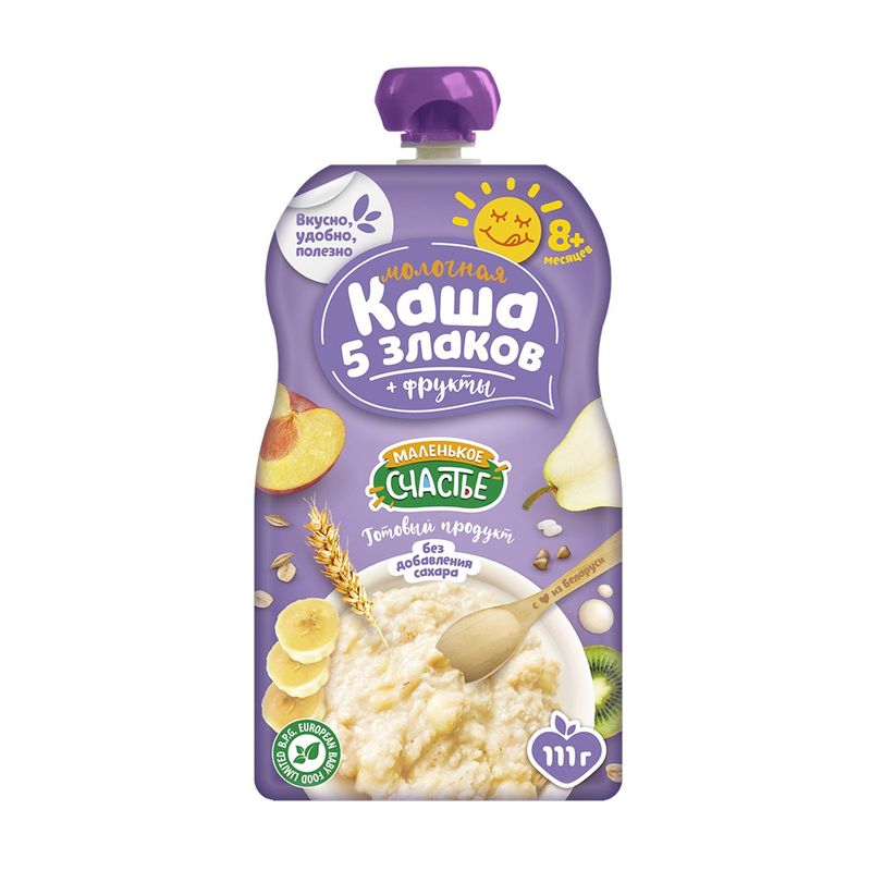Biezenis no augļu maisījuma ar putru, 5 graudi, 8+, 111 g