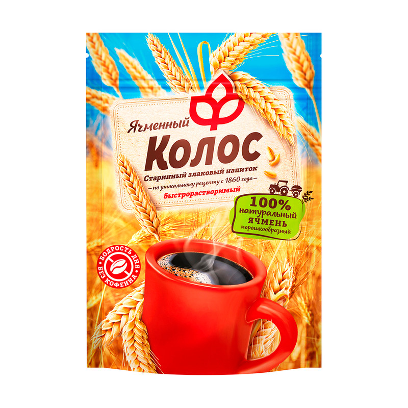 Šķīstošais graudaugu dzēriens no miežu graudiem Kolos, 100 g