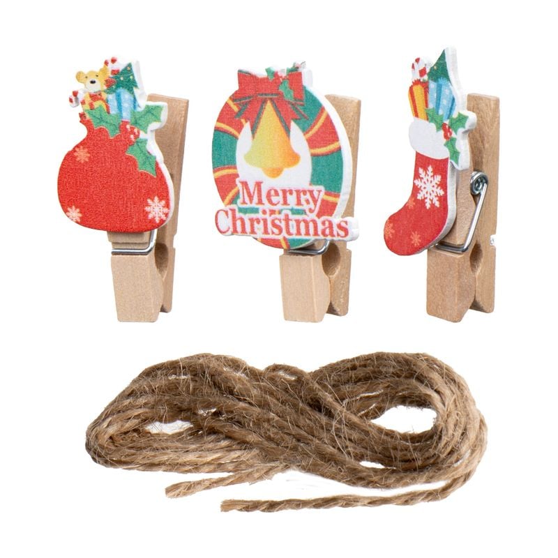 Ziemassvētku koka klipši, 10 gab.