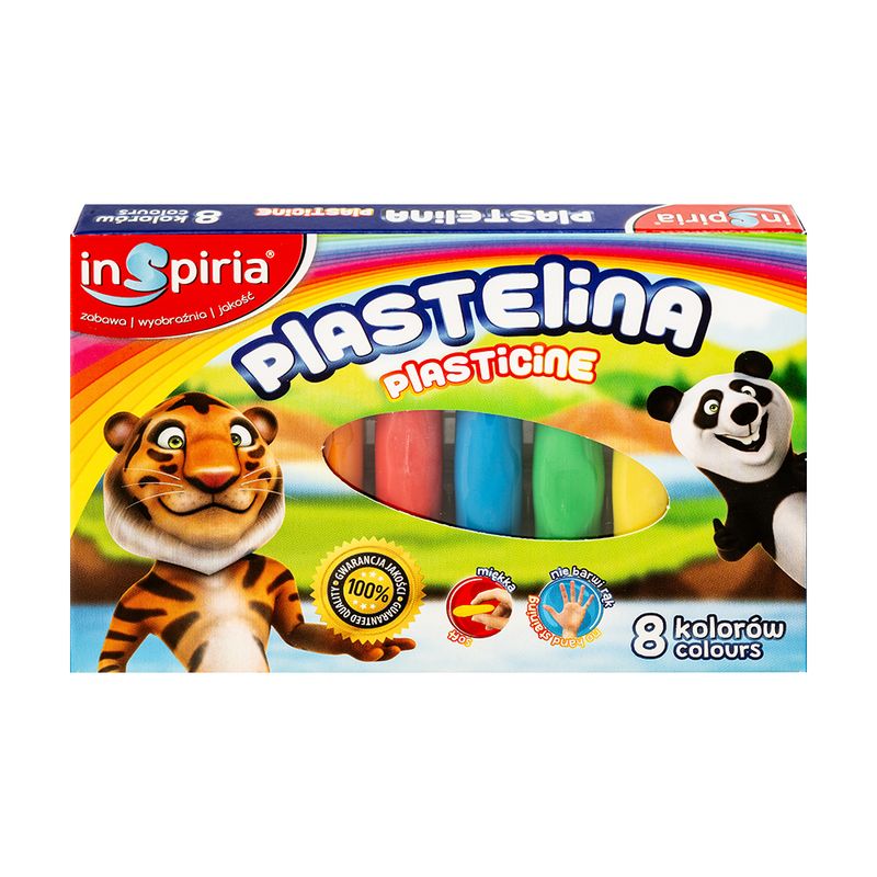 Plastilīns Inspiria,  8 krāsas