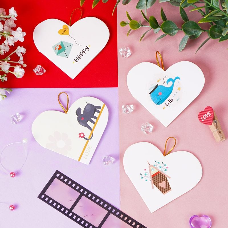 Apsveikuma kartiņa, 7x7.2 cm, dažādi veidi