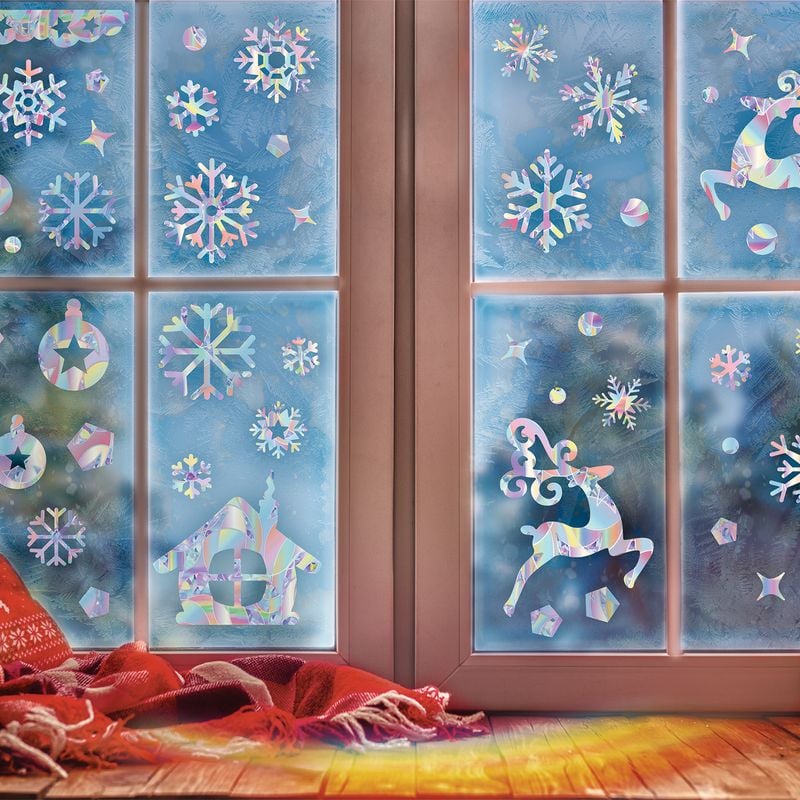 Ziemassvētku uzlīmes logiem, 20x30 cm