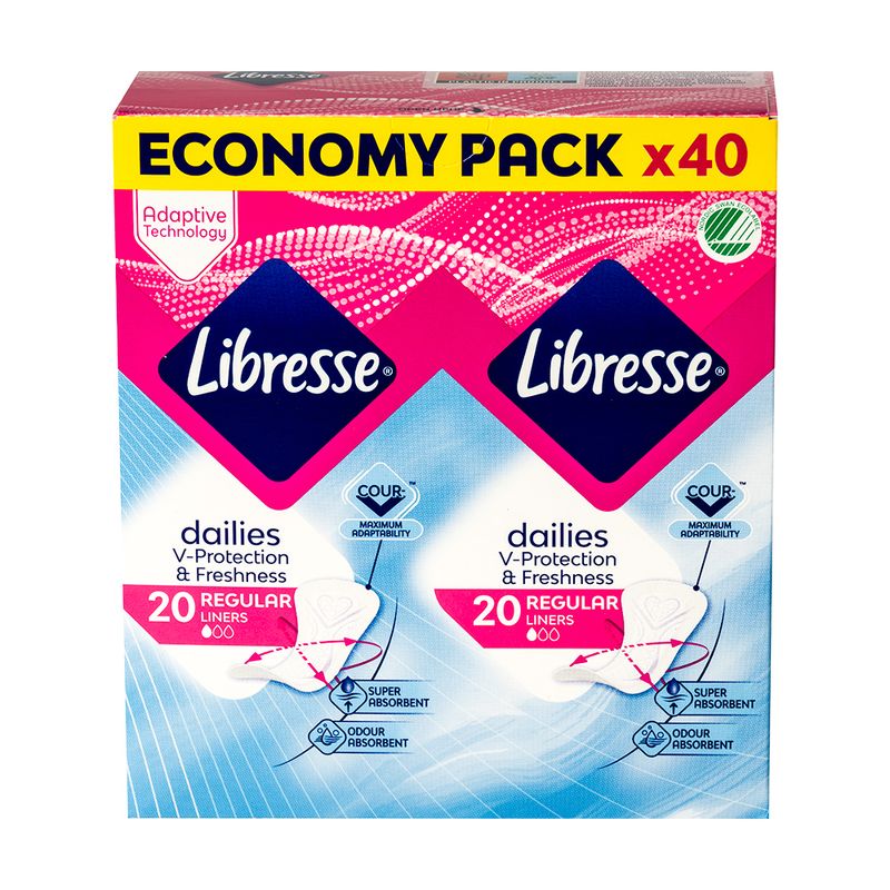 Ikdienas ieliktnīši Libresse Extra normal, 2*20 gab.