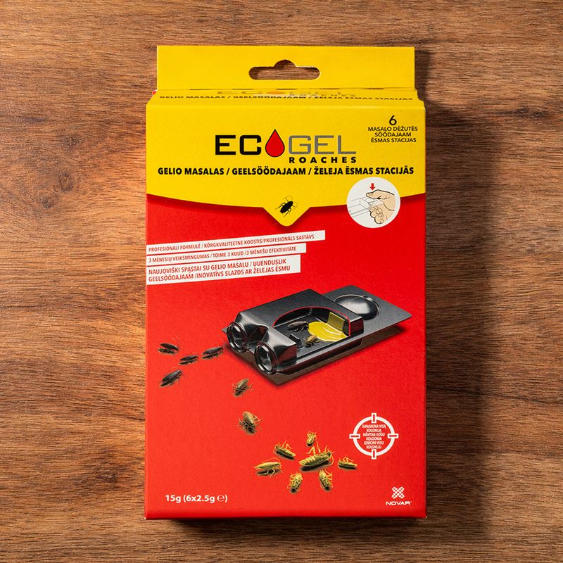 Līdzeklis pret prusakiem Ecogel, 6 gab.