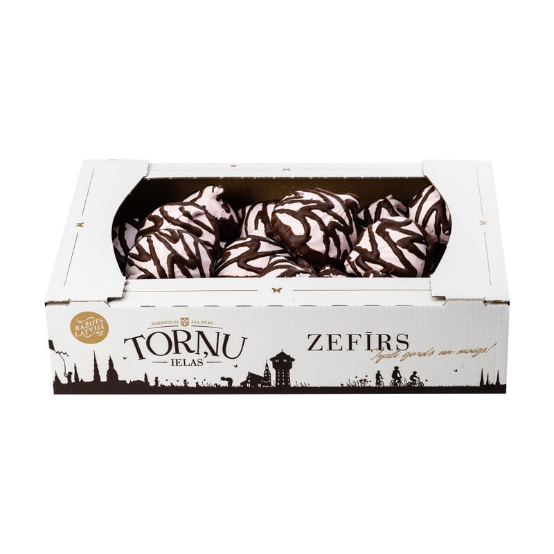Glazēts zefīrs ar aveņu garšu, 700 g