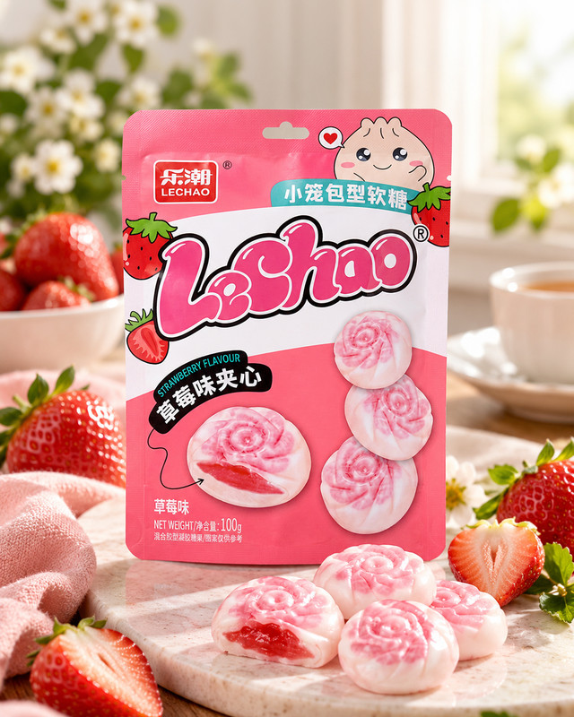 Želejas konfektes LeChao Baozi, dažādas garšas, 100 g