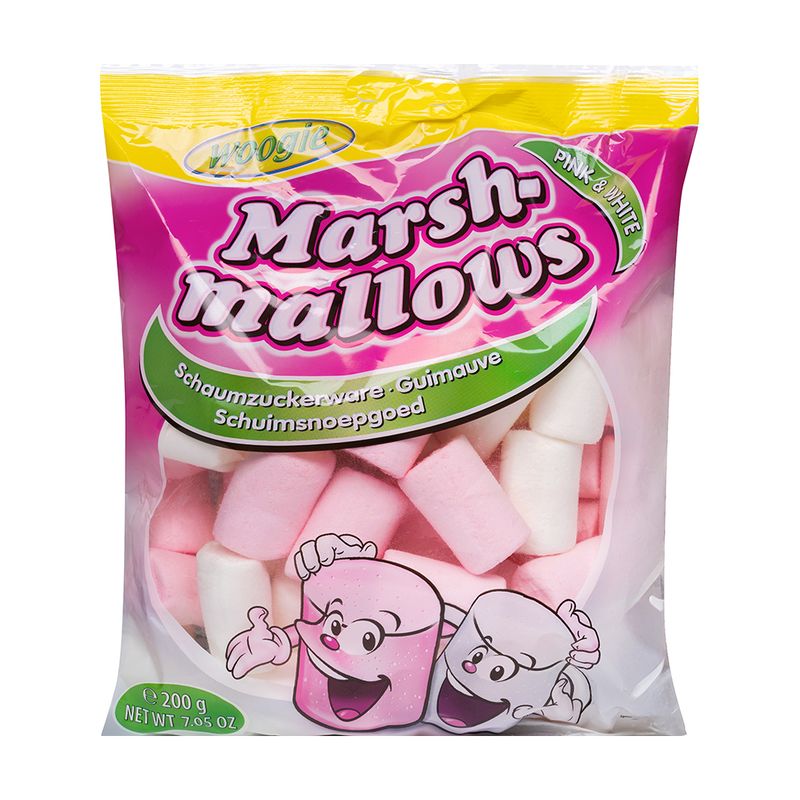 Maršmelovs Woogie pink/white, 200 g