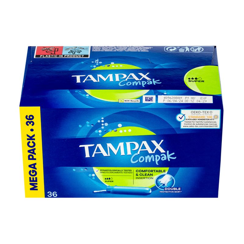 Tamponi Tampax Compak, 36 gab.