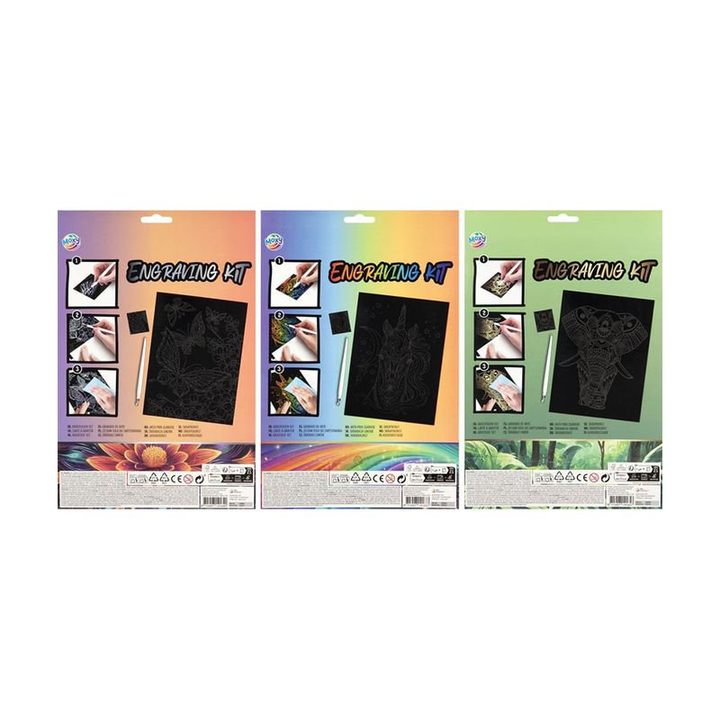 Skrāpējamā papīra mākslas komplekts