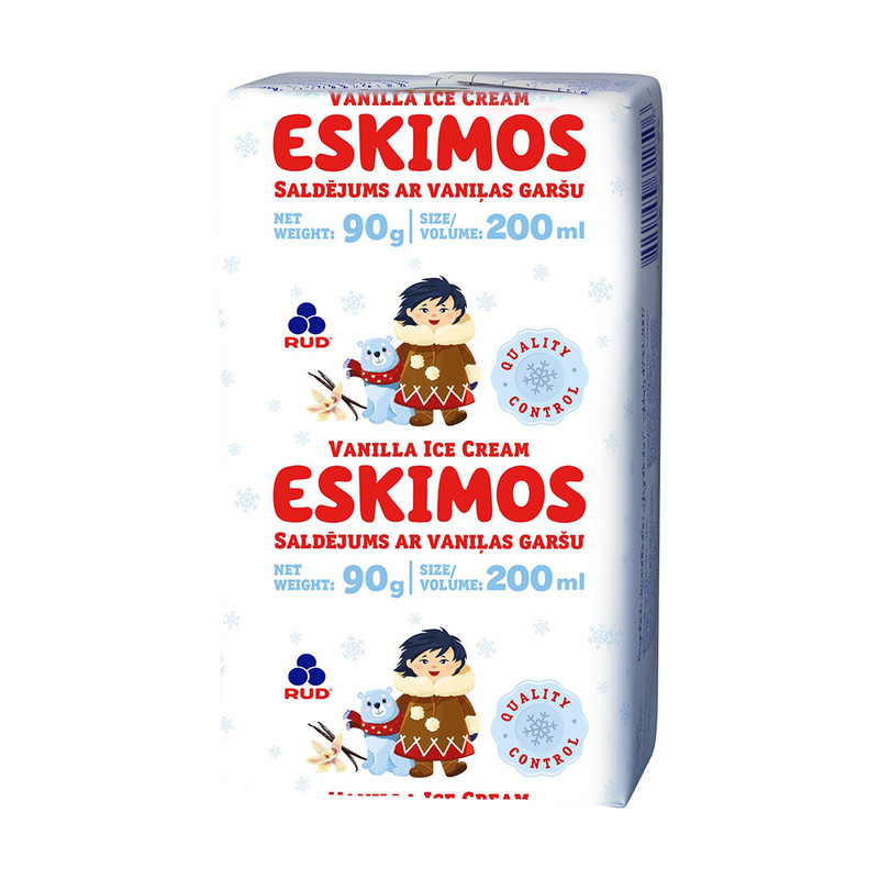 Saldējums Eskimos sendvičs vaniļas plombīrs, 90 g